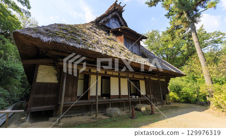 有池塘的三溪園 129976319