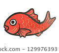 插畫素材：幸福的鯛魚2 129976393