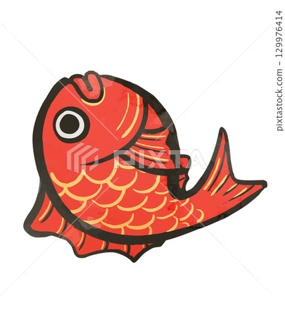 插畫素材：快樂的鯛魚1 129976414