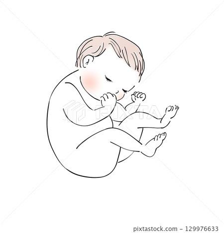 Sleeping baby 129976633