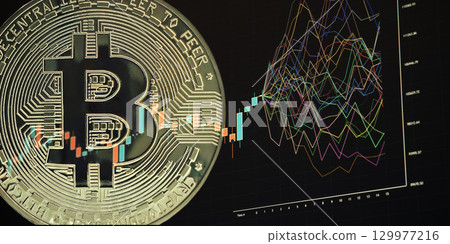 Bitcoin and cryptocurrency trading market data Bitcoin and cryptocurrency trading market data 129977216