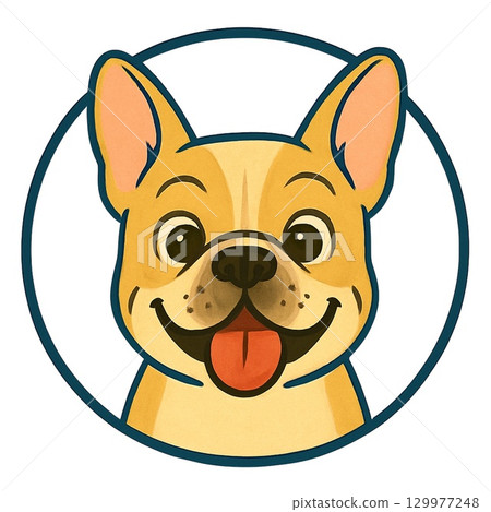 Dog Icon Illustration Generative AI 129977248