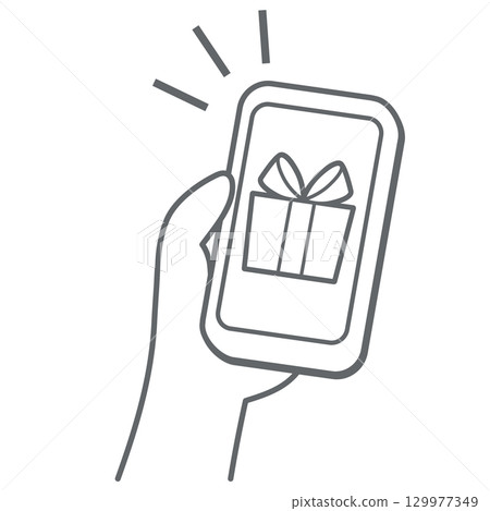 禮物到達您智慧型手機的插圖 129977349