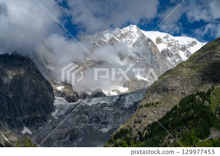View from Aosta, Northern Italy, Entreves 129977453