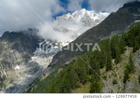 View from Aosta, Northern Italy, Entreves 129977458