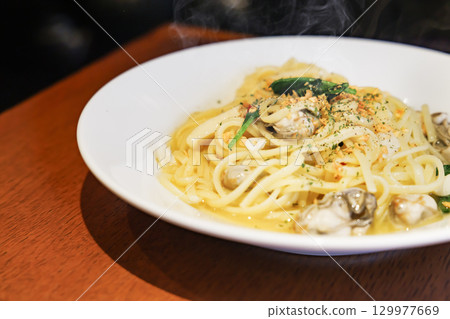 Warm and delicious seafood pasta Warm and delicious seafood pasta 129977669
