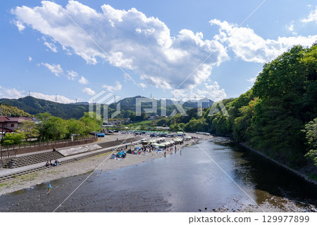 A river in the countryside of Tokyo. A river in the countryside of Tokyo. 129977899