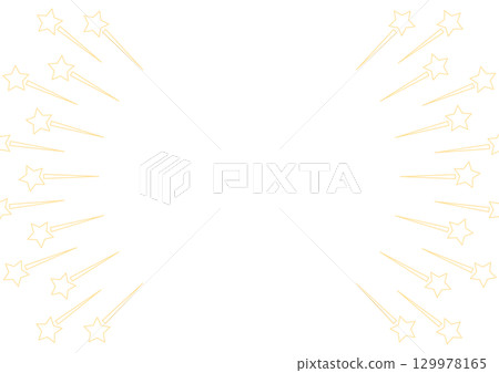 黃色星光閃爍集中線框背景 129978165