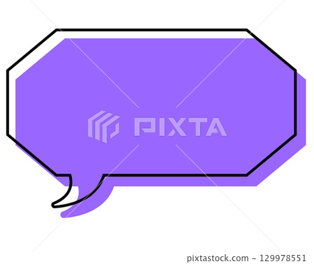 一個簡單的、錯位的長八邊形對話框 一個簡單的、錯位的長八邊形對話框 129978551