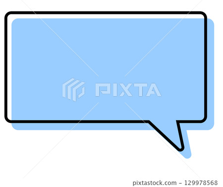 Simple speech bubble with misaligned lines - Rectangle 129978568