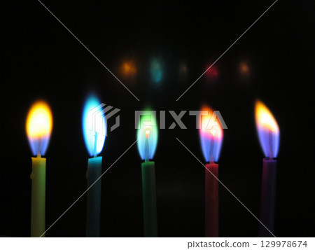 五顏六色的蠟燭 129978674
