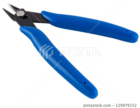 Wire cutters with insulated handles for safe work with wires. 129979152