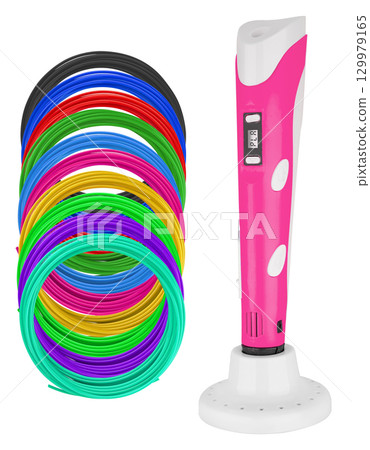 Lightweight 3D pen with temperature and plastic feed control. 129979165