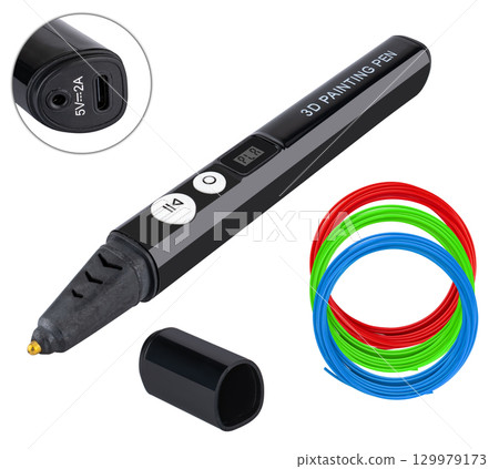 A modern 3D pen for creating unique three-dimensional creative projects. 129979173