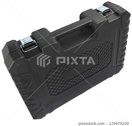 Plastic case for power tools, on a white background in insulation 129979200