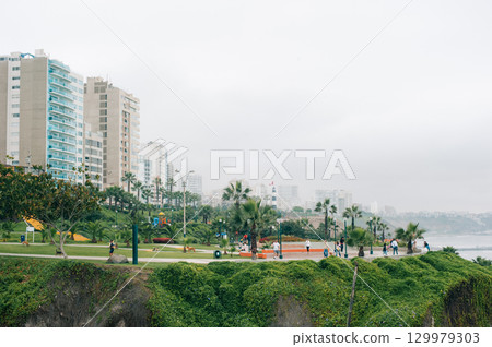 LIMA, PERU - DECEMBER 26,2024 the center, downtown of Lima, Peru. 129979303