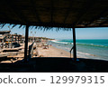 Mancora, Piura - Peru - April 2 2025 main avenue of the town  129979315
