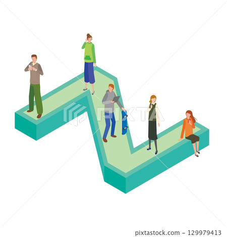 Gen Z men and women 129979413