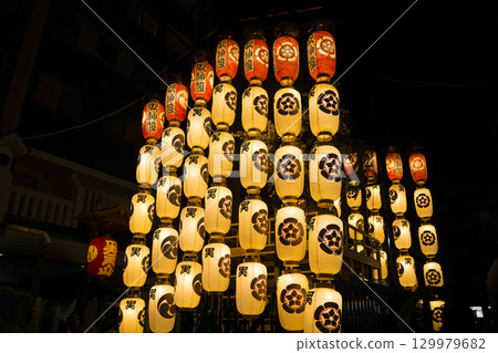 Kyoto's Gion Festival: The evening festival of the second festival, Mt. Kuronushi 129979682
