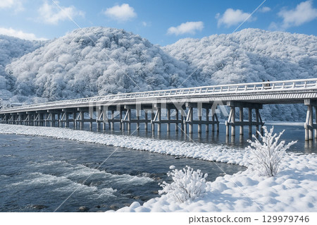Snowscape Togetsu橋 Snowscape Togetsu橋 129979746