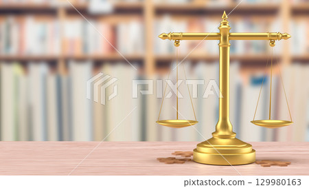 The Gold Libra and jigsaw for law concept 3d Rendering. The Gold Libra and jigsaw for law concept 3d Rendering. 129980163