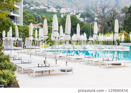 Resort pool 129980438