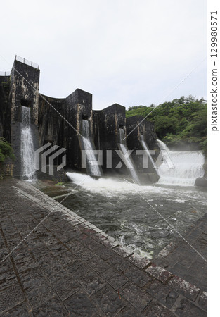 Kagawa Prefecture Kannonji City, Onoharacho Tanono, National Important Cultural Property "Tonoike Dam" loose removal 129980571