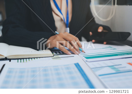 Success, audience with an applause and in a business meeting at work with a lens flare together. Achievement or celebration, motivation and businesspeople clapping hands for good news or support 129981721
