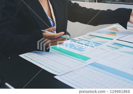 Success, audience with an applause and in a business meeting at work with a lens flare together. Achievement or celebration, motivation and businesspeople clapping hands for good news or support 129981868