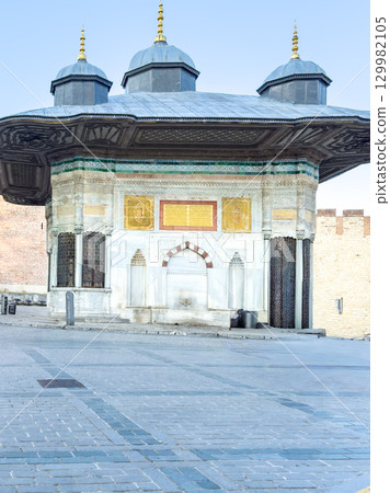 Ahmed III Fountain in the Historical Center of Istanbul 129982105