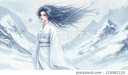 A snow woman A snow woman 129982120