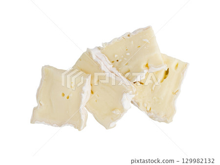 camembert cheese isolated 129982132
