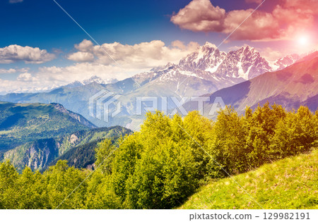 mountain landscape of georgia mountain landscape of georgia 129982191