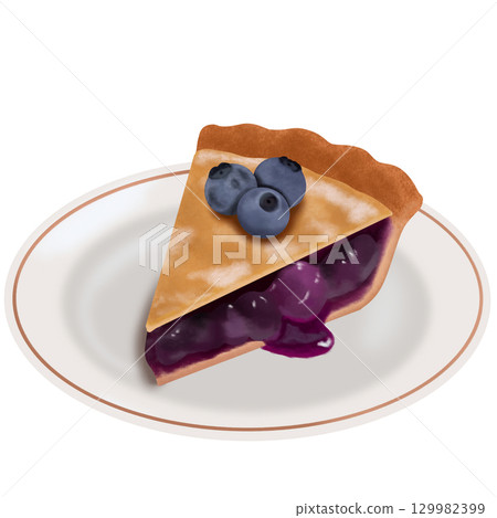 藍莓派,上面鋪滿藍莓 藍莓派,上面鋪滿藍莓 129982399