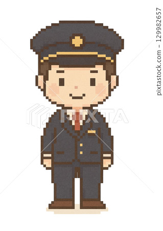 [作品]車站工作人員的插畫 129982657