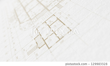 Architectural plan .House plan project .Engineering design .Industrial construction of houses .illustration. Architectural plan .House plan project .Engineering design .Industrial construction of houses .illustration. 129983328