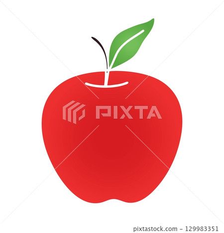 Modern Flat Style Apple Vector Illustration on White Background Modern Flat Style Apple Vector Illustration on White Background 129983351