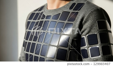 Futuristic Solar Panel Shirt - Wearable Technology Concept 129983407