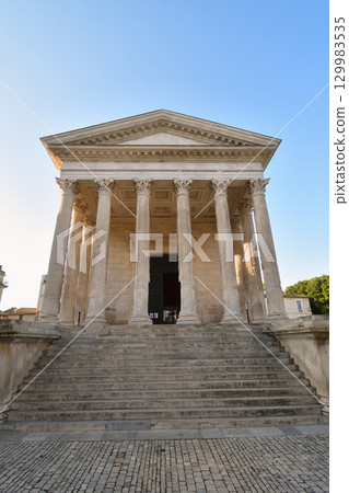 Maison Carrée, an ancient Roman temple in Nîmes, France (photographed on August 15, 2025) Maison Carrée, an ancient Roman temple in Nîmes, France (photographed on August 15, 2025) 129983535