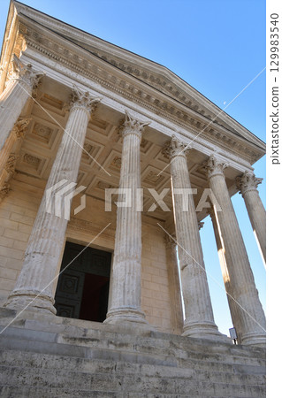 Maison Carrée, an ancient Roman temple in Nîmes, France (photographed on August 15, 2025) 129983540