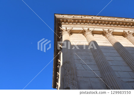 Maison Carrée, an ancient Roman temple in Nîmes, France (photographed on August 15, 2025) 129983550