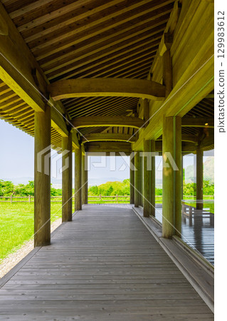 Building, interior, and architectural photography material: "Maruchi Castle Ruins, Chojayama Observation Plaza Rest Area" (Kikuka-cho, Yamaga City) 129983612