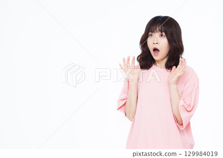 驚訝的女人 129984019