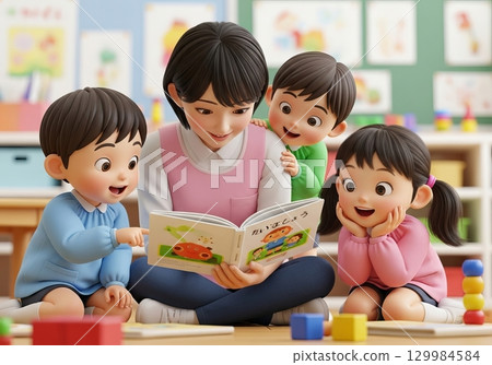 Fun story time for kindergarteners 129984584