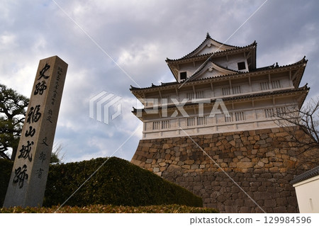 Fukuyama Castle at dusk, Hiroshima Fukuyama Castle at dusk, Hiroshima 129984596