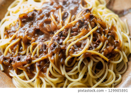 Delicious pasta ingredients that shine in the light Delicious pasta ingredients that shine in the light 129985891