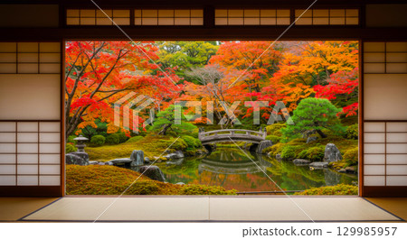 從日式房間即可欣賞四季美景的日式花園 從日式房間即可欣賞四季美景的日式花園 129985957