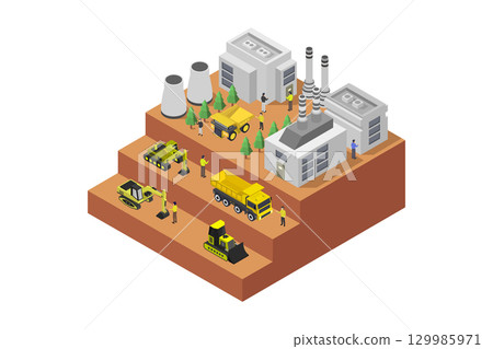 Isometric mine Isometric mine 129985971