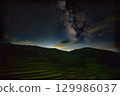 Night view of rice terraces 129986037