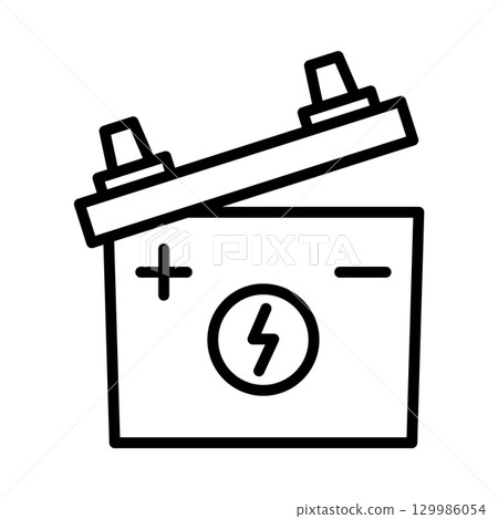 Dismantled battery icon. 129986054